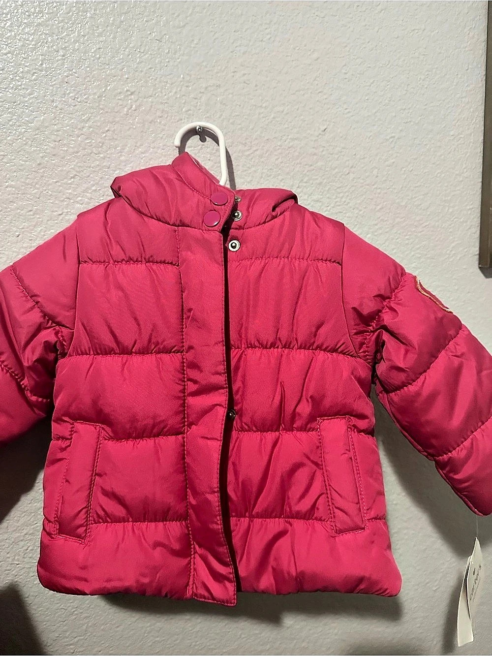 Carter's Girls Fleece-Lined Puffer Jacket Pink Girls 12M